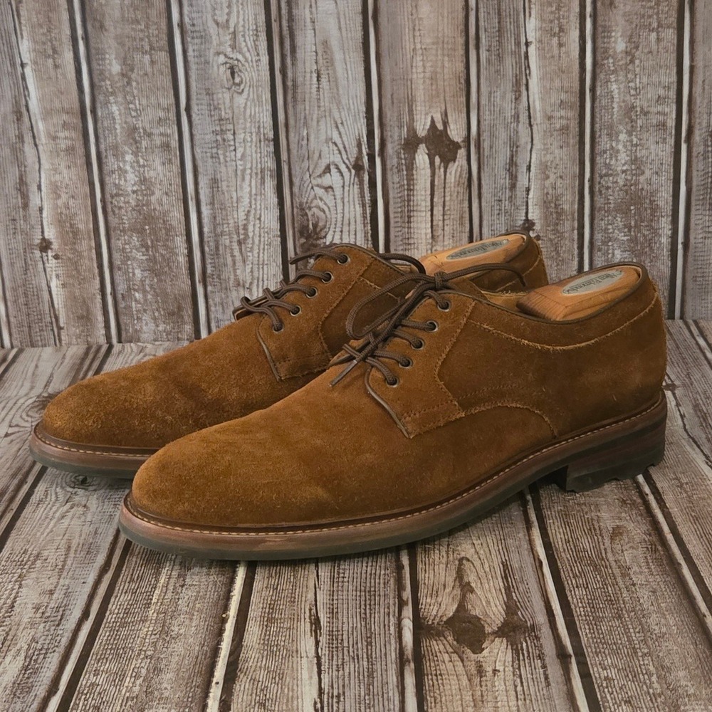 10.5 M Johnston & Murphy Collection Welch Brown Suede Derby Shoes Excellent